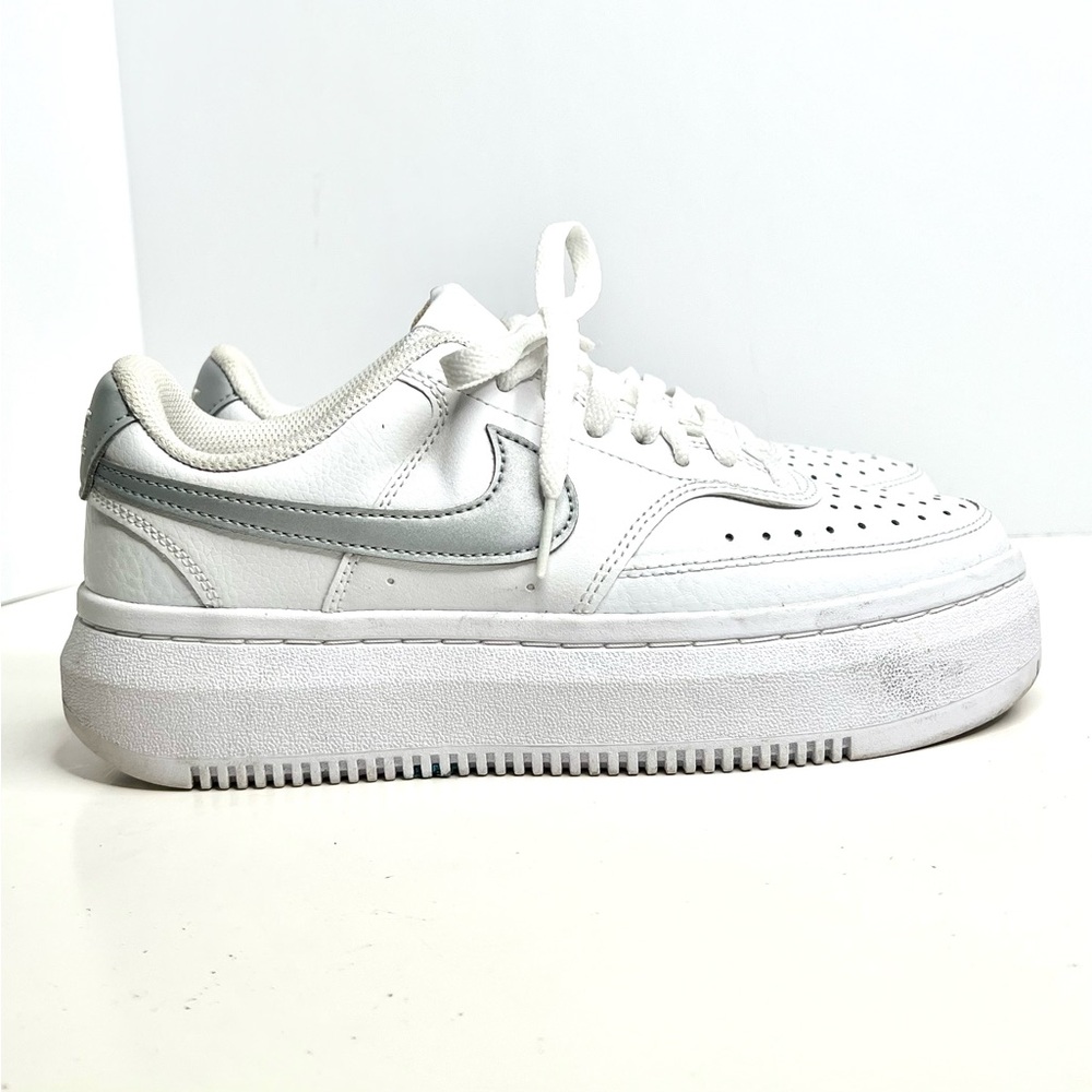 Nike Court Vision Alta Ladies Trainers US  White and Gray Sneakers Sz.7.5